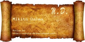 Mikits Dalma névjegykártya